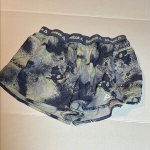 Reebok Athletic Shorts Blue and Green Lightweight Design